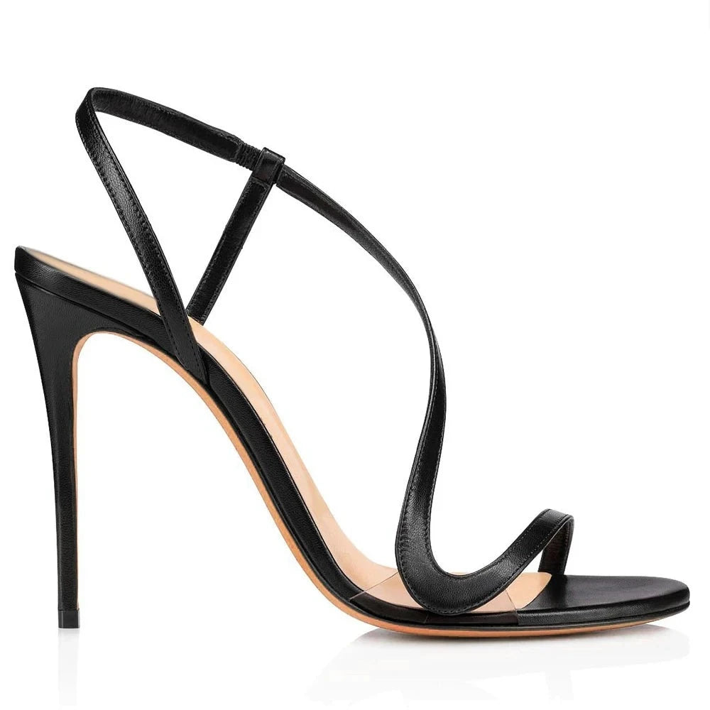 Sandals Open Toe High Heels Stilettos S-strap Slip On