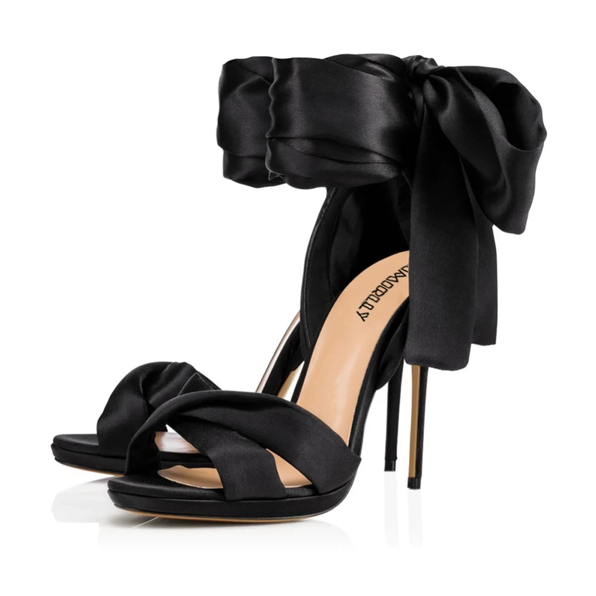 Shoes Peep Toe High Heel Sandals Elegant Stilettos Lace Up