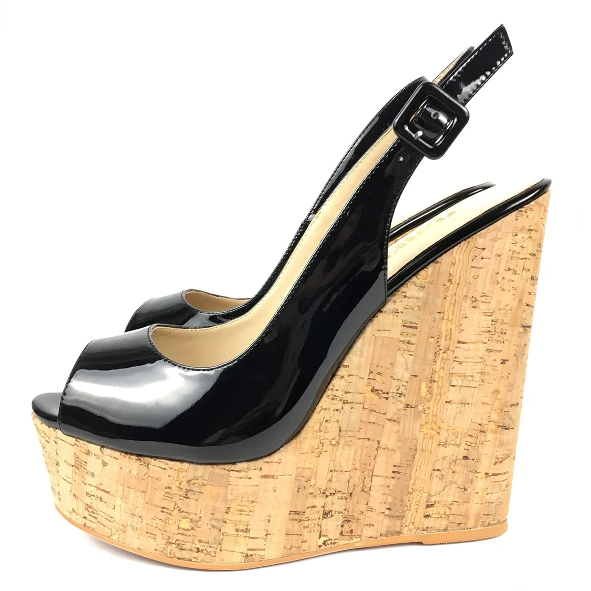 Wedge Sandals Slingback Peep Toe High Heels Platform