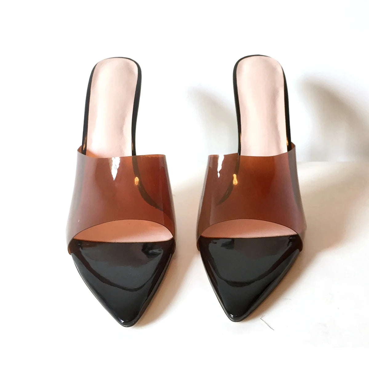 Sandals PVC Pointy Sole High Heels Slip On
