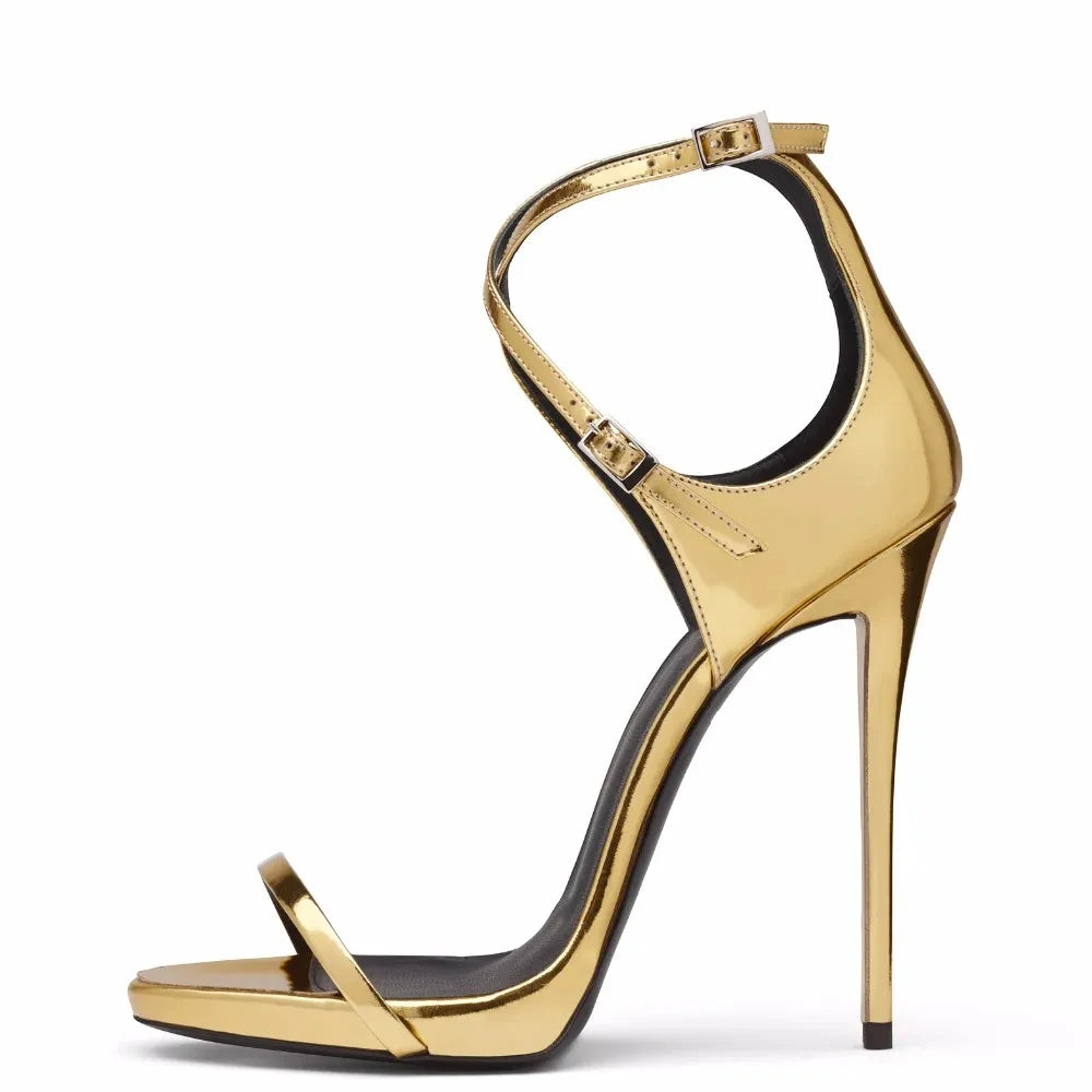 Open Toe High Heels Sandals Ankle Cross Strap Stiletto