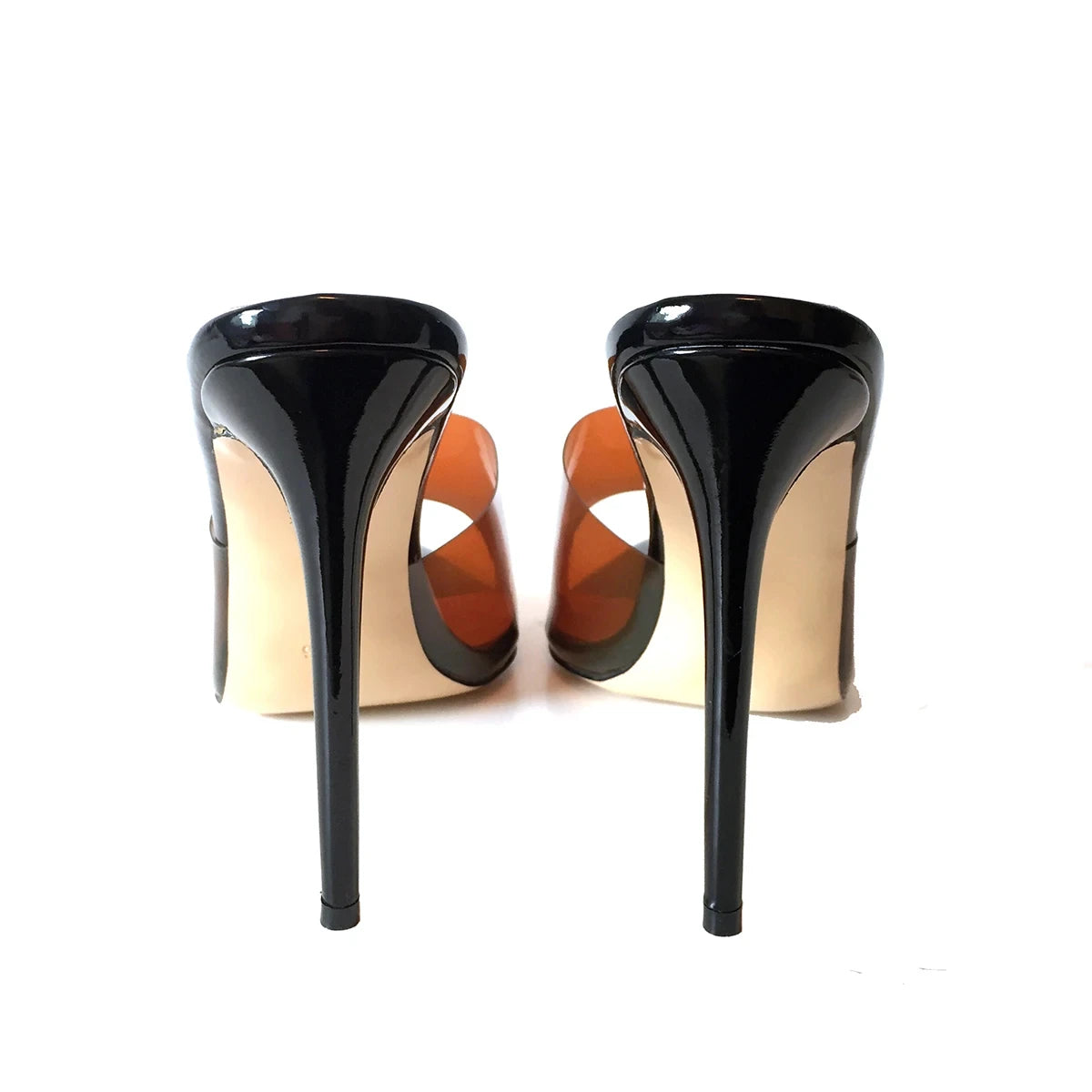 Sandals PVC Pointy Sole High Heels Slip On