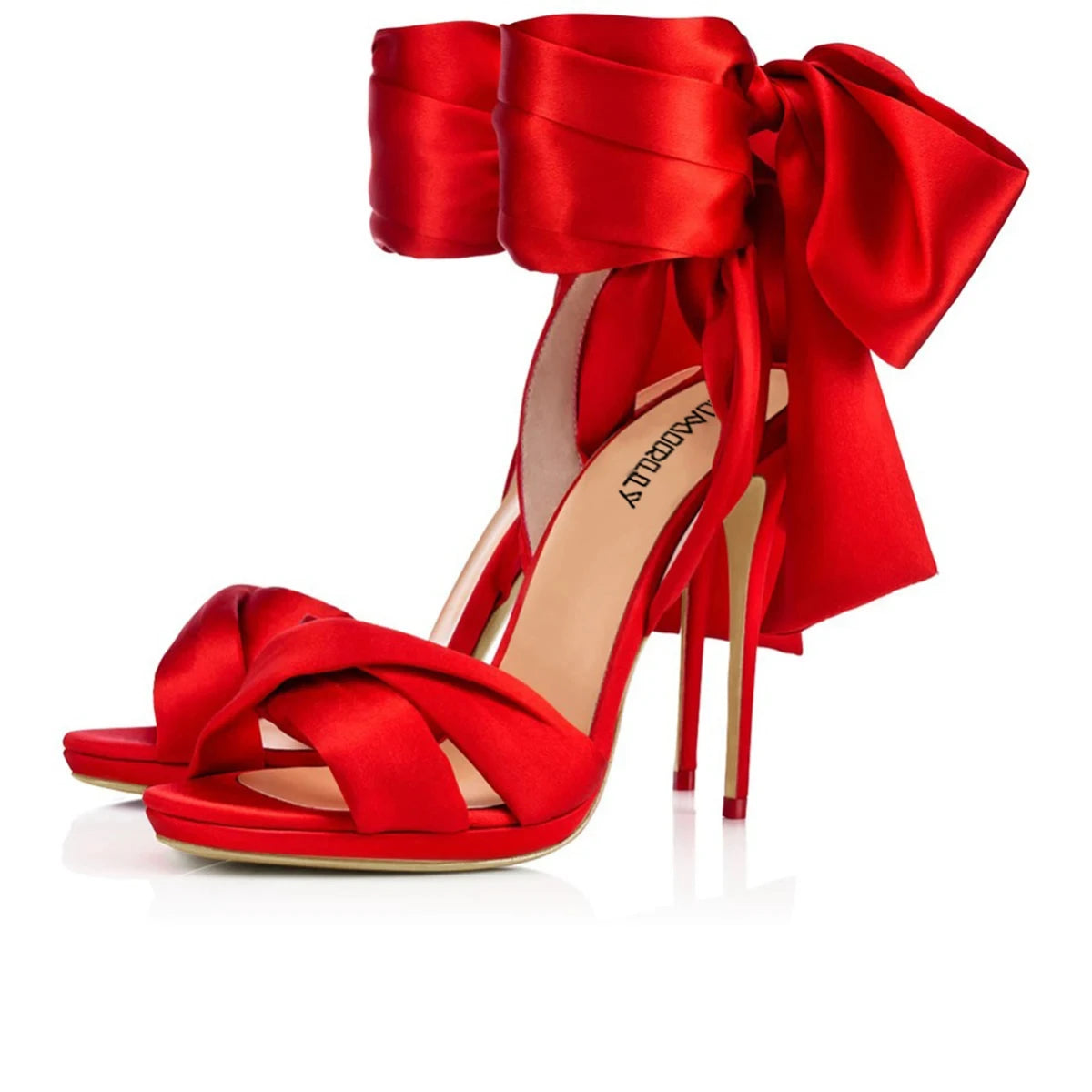 Shoes Peep Toe High Heel Sandals Elegant Stilettos Lace Up
