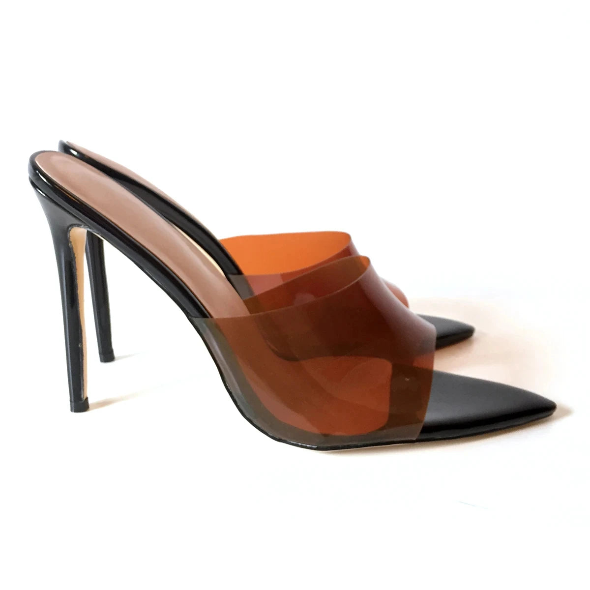 Sandals PVC Pointy Sole High Heels Slip On