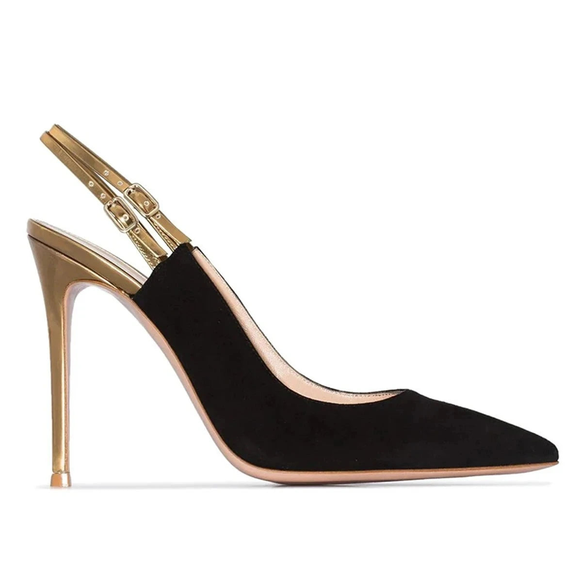 Slingback Sandals Pointed Toe High Heels Buckle Strap
