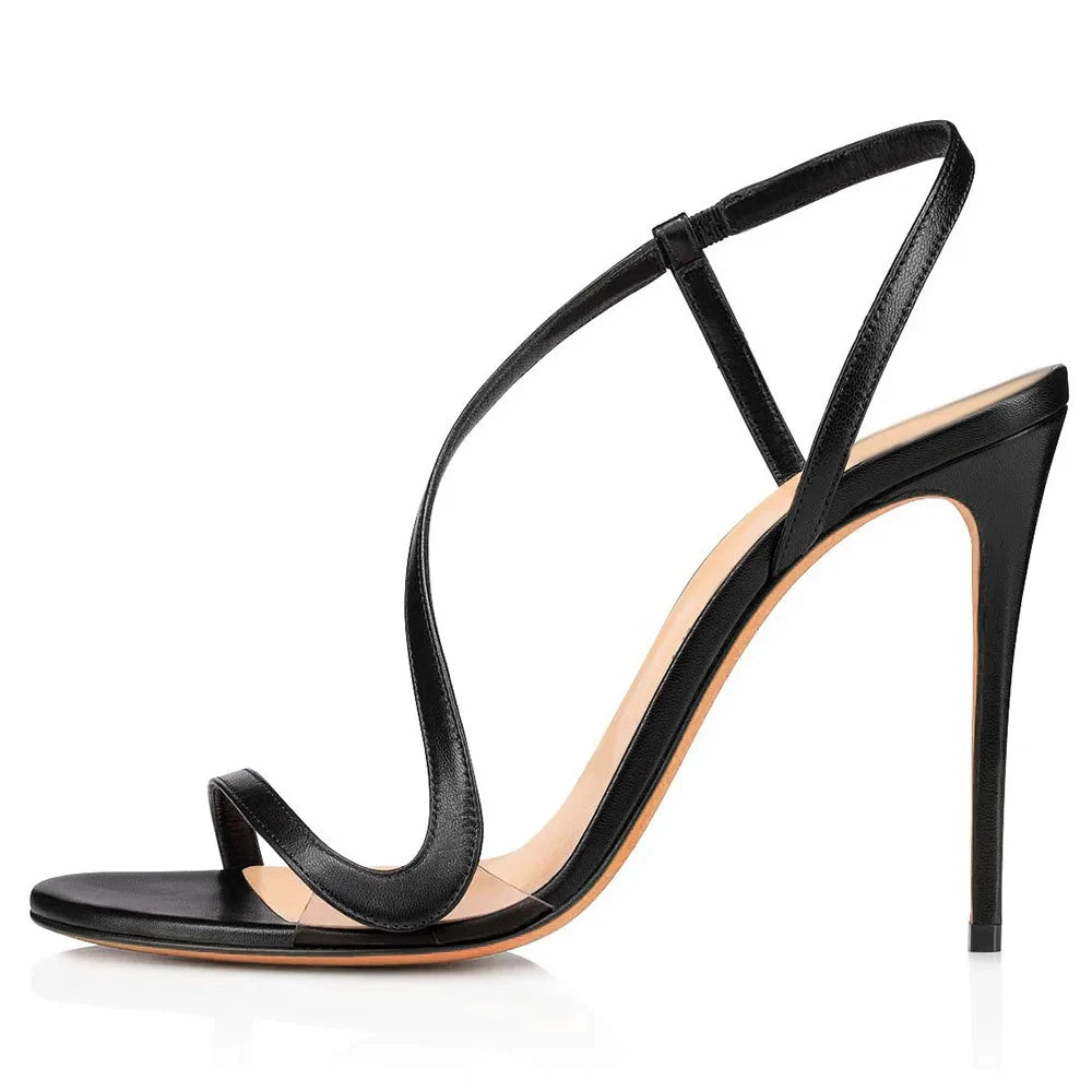 Sandals Open Toe High Heels Stilettos S-strap Slip On