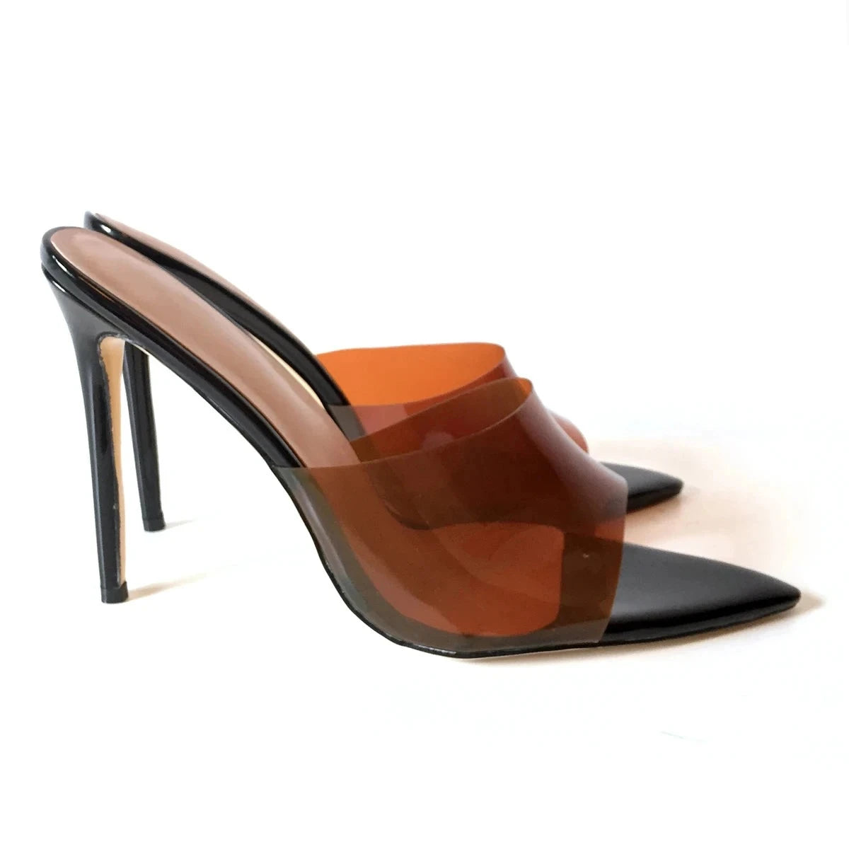 Sandals PVC Pointy Sole High Heels Slip On