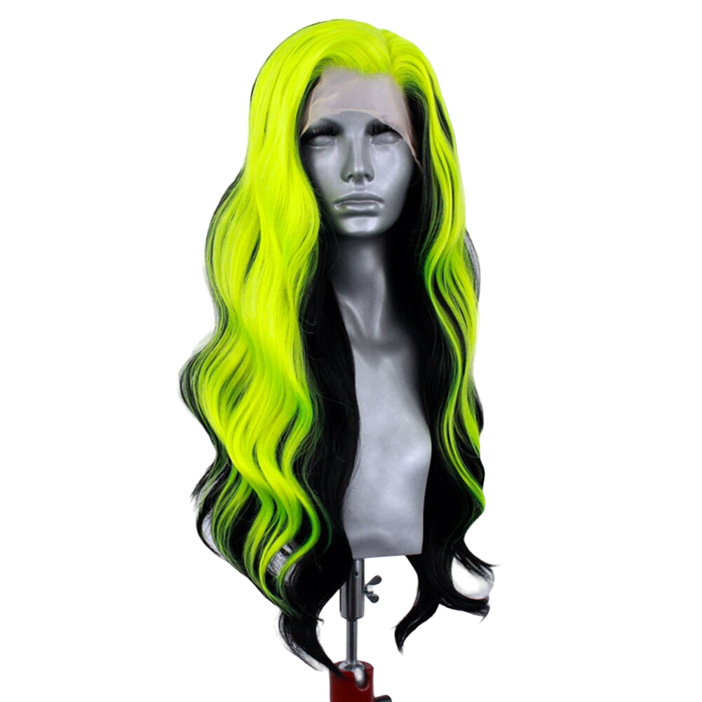 Black and Green Wavy Lace Front Wig Drag Queen Market