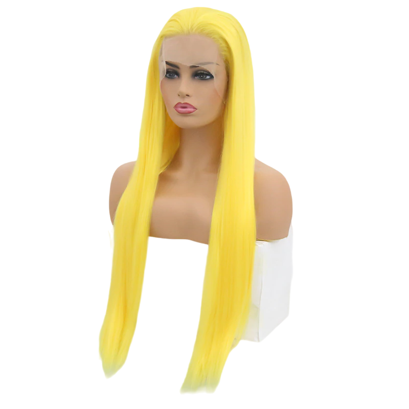 Yellow Straight Lace Front Wig