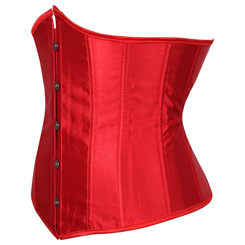 Red Satin Underbust Corset