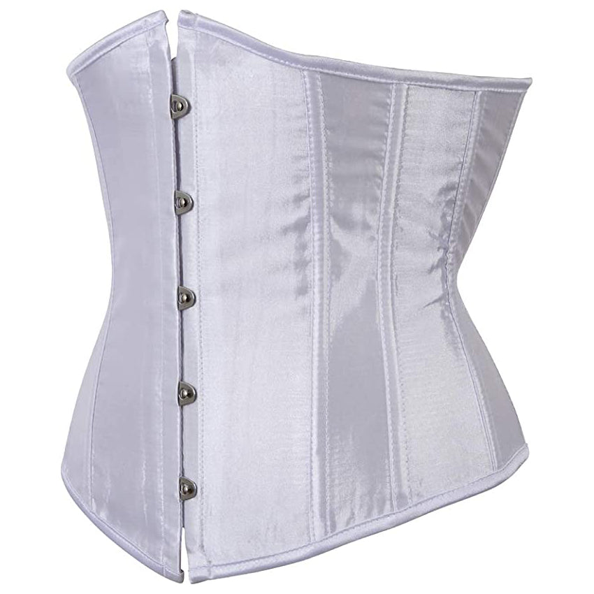 White Satin Underbust Corset