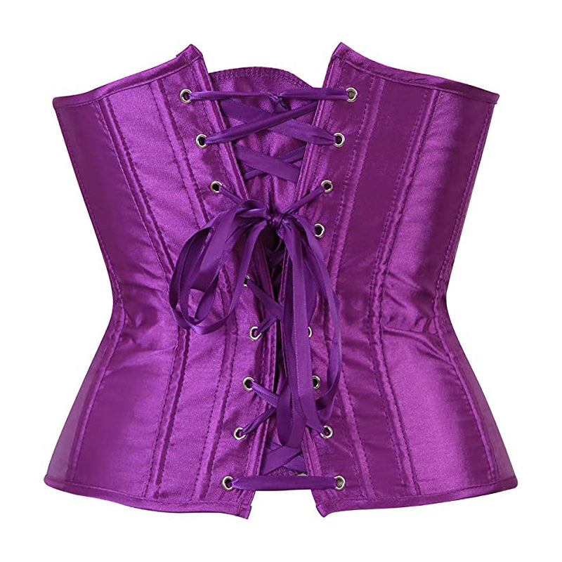 Purple Satin Underbust Corset