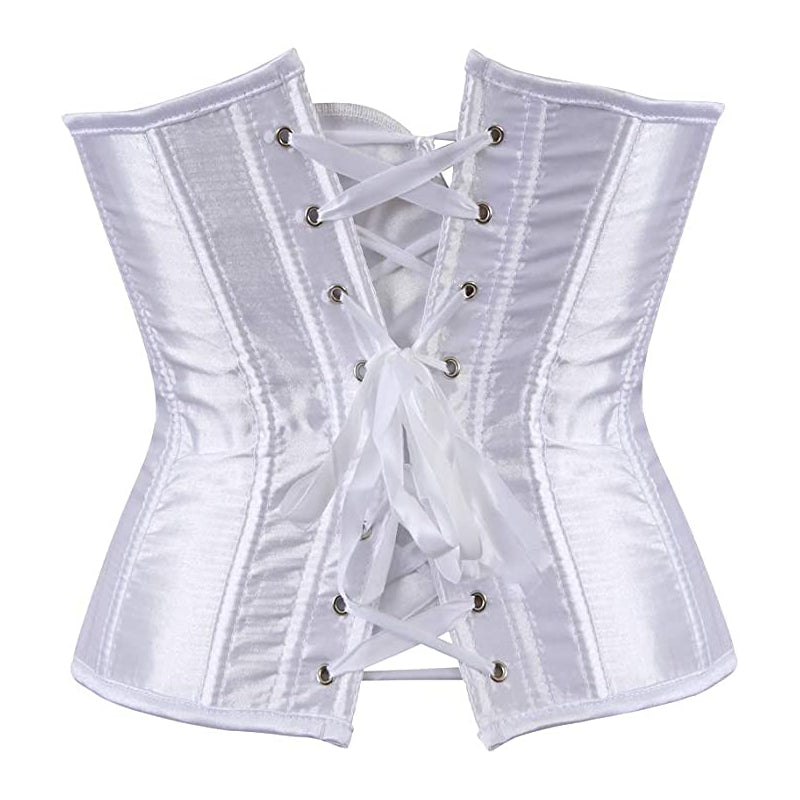 White Satin Underbust Corset