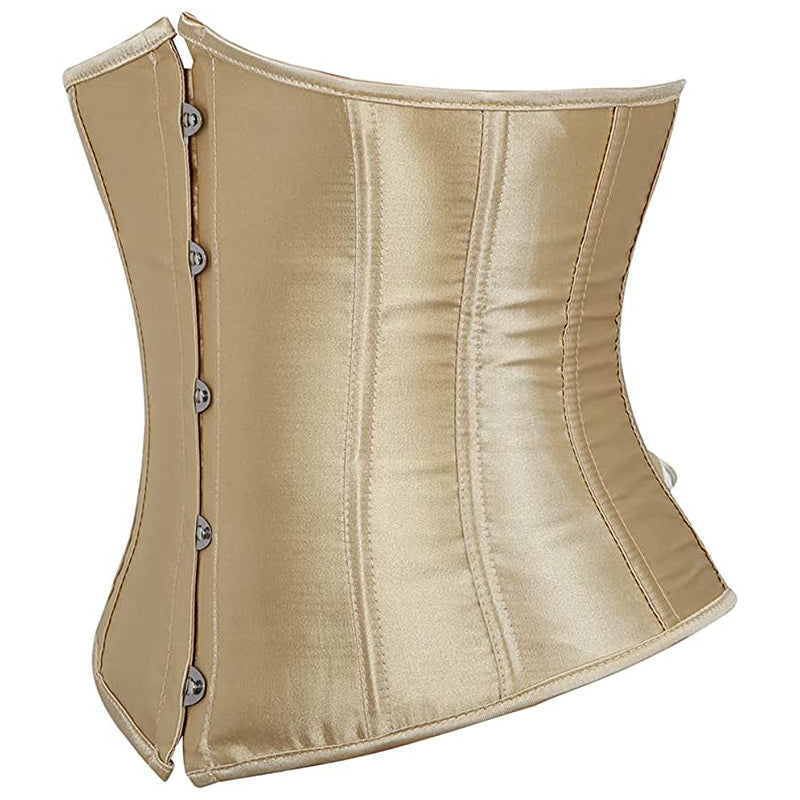 Beige Satin Underbust Corset