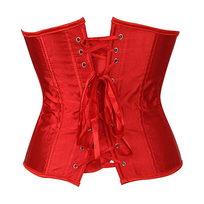 Red Satin Underbust Corset