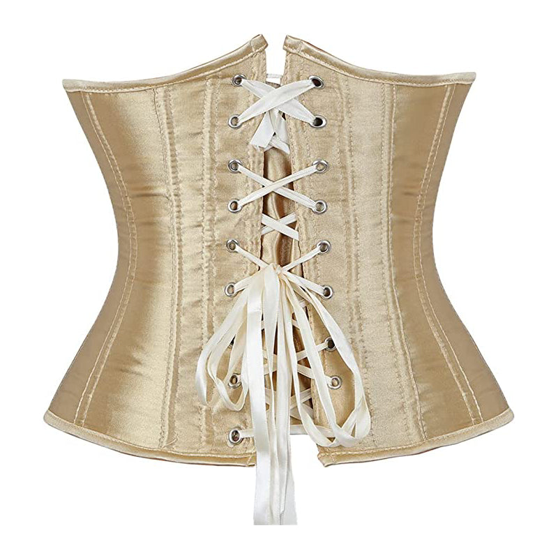 Beige Satin Underbust Corset