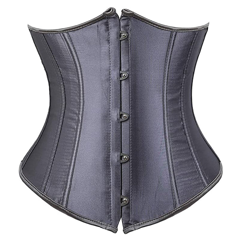 Gray Satin Underbust Corset