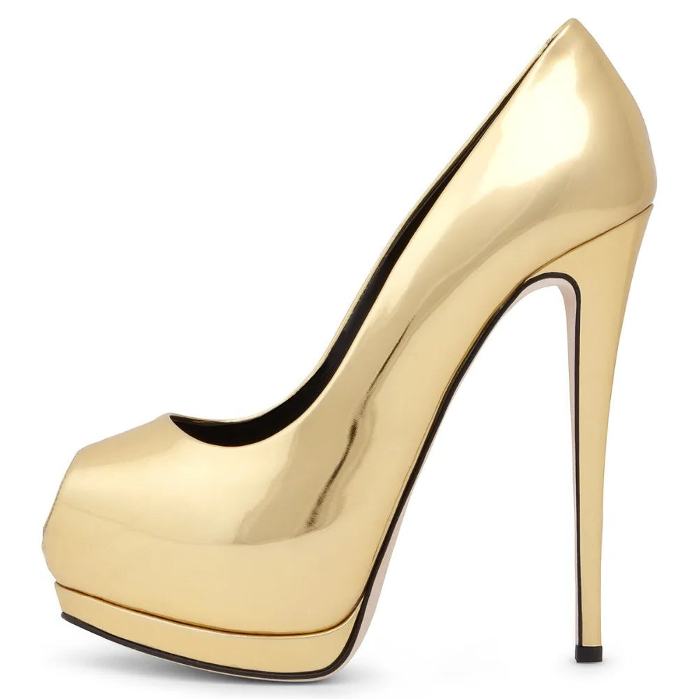 Peep Toe High Heels Pumps