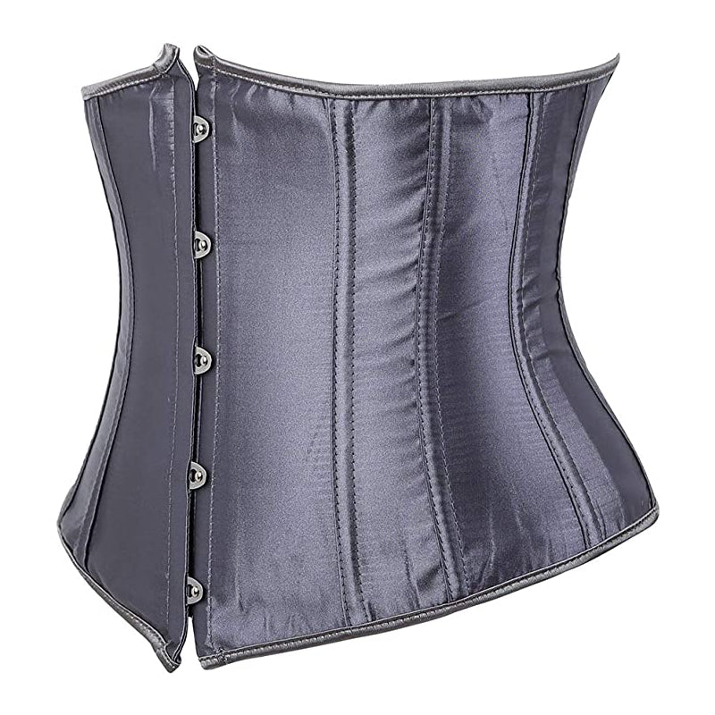 Gray Satin Underbust Corset