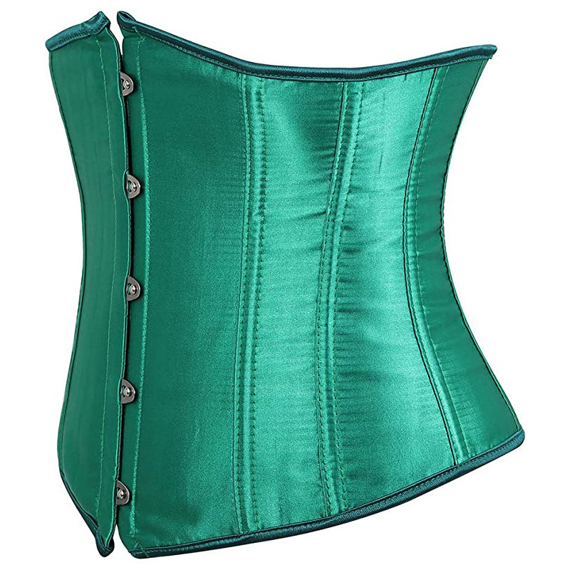 Green Satin Underbust Corset