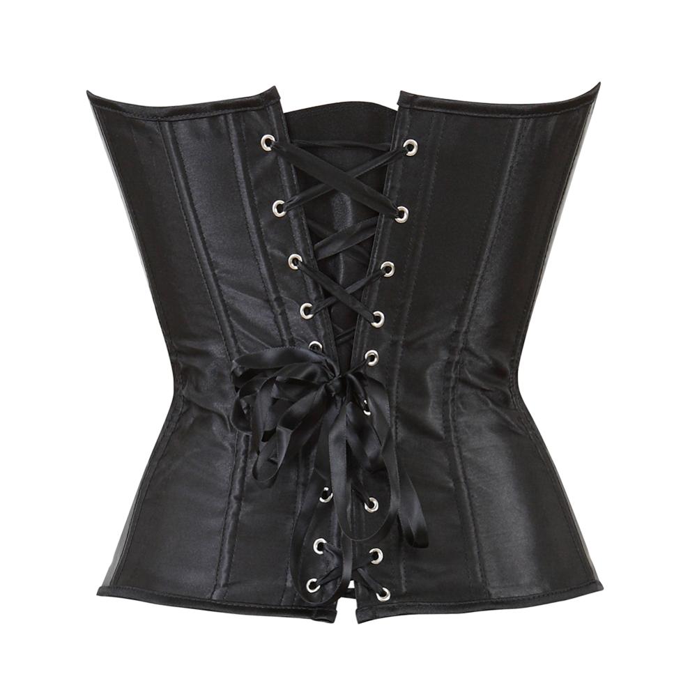 Black Satin Overbust Corset