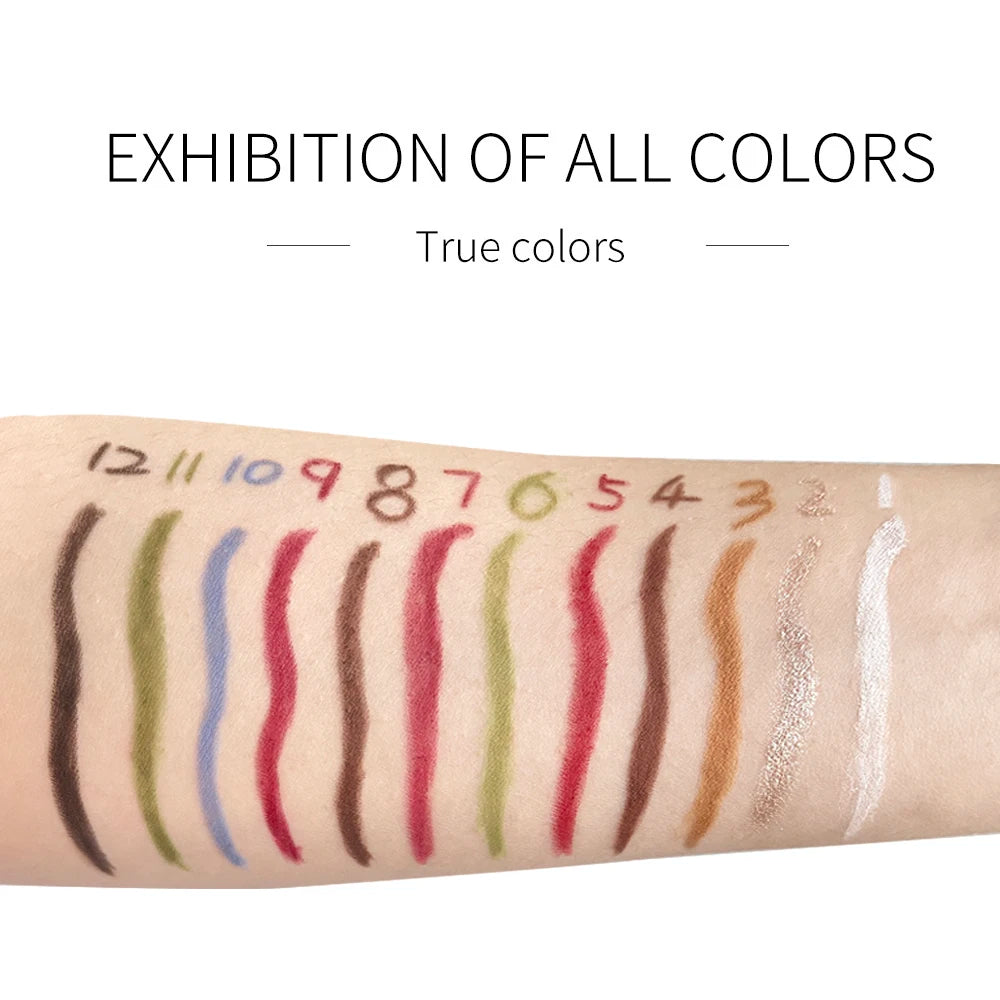 12-Pack Long-lasting Easy To Wear Eyeliners