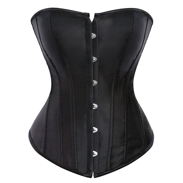 Black Satin Overbust Corset