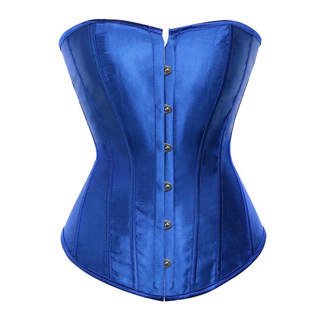 Blue Satin Overbust Corset