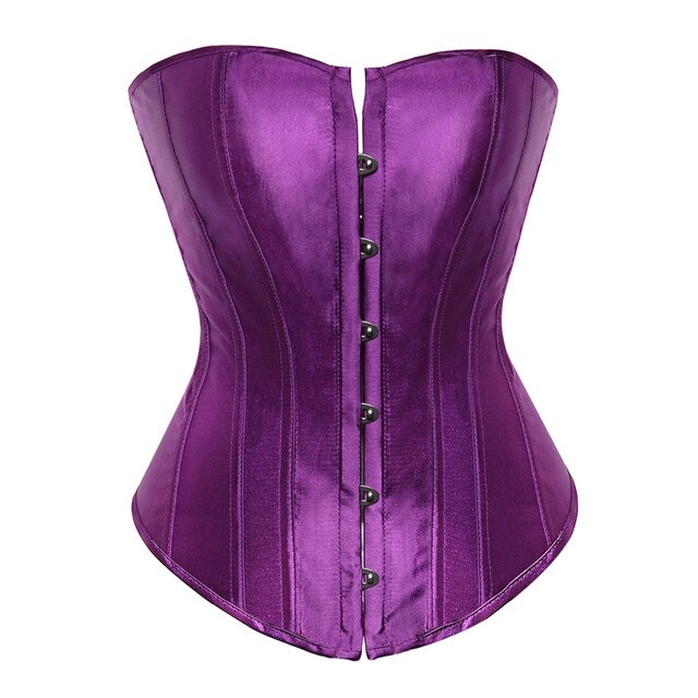 Purple Satin Overbust Corset