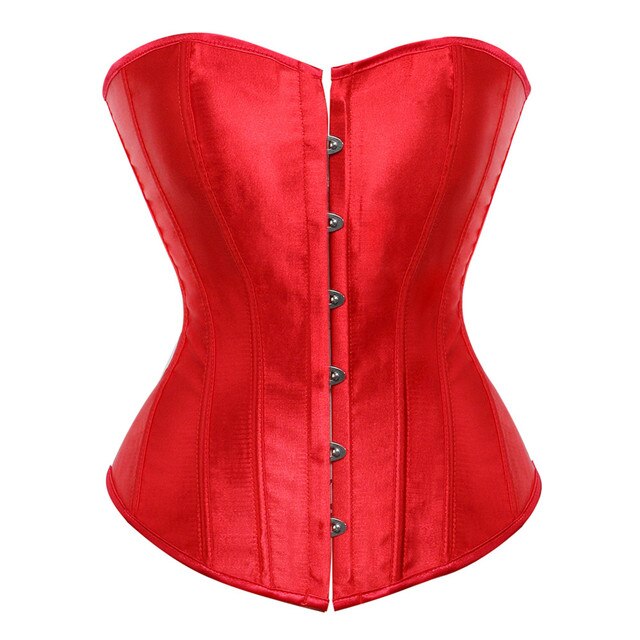 Red Satin Overbust Corset