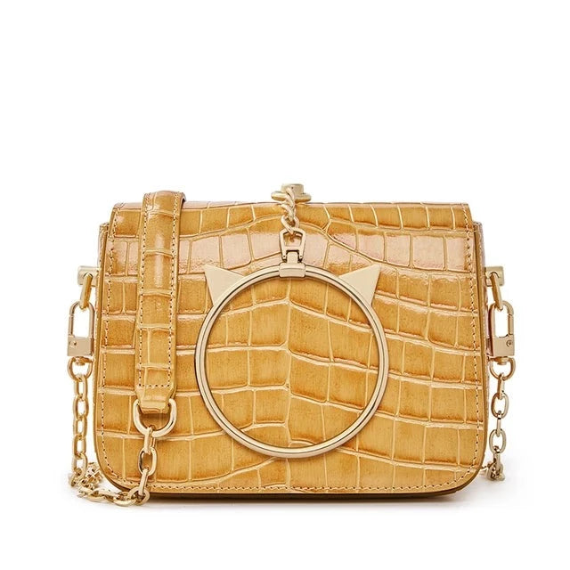 Small Crossbody Split Leather Handbag