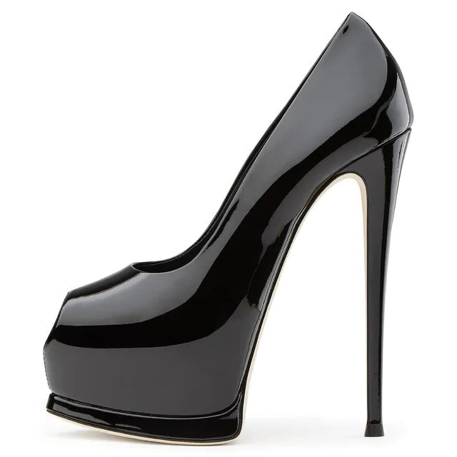 Peep Toe High Heels Pumps
