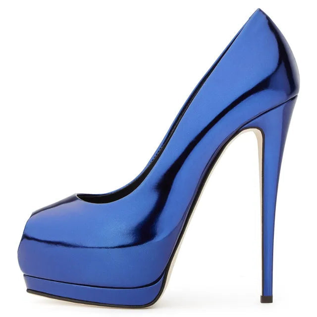 Peep Toe High Heels Pumps