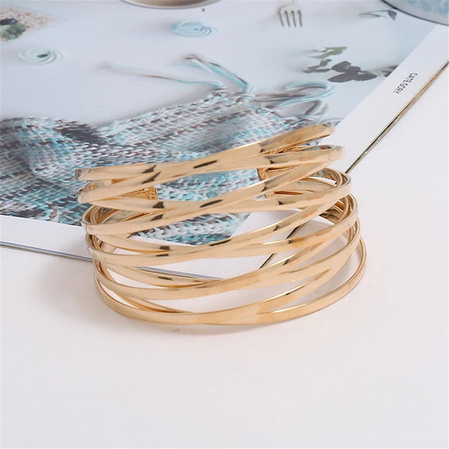 Multilayer Metal Ethnic Bracelet