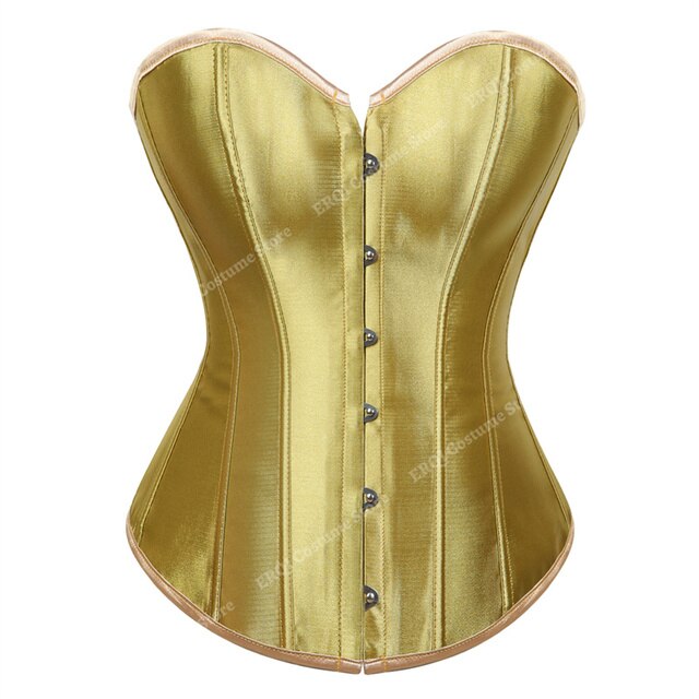Golden Satin Overbust Corset