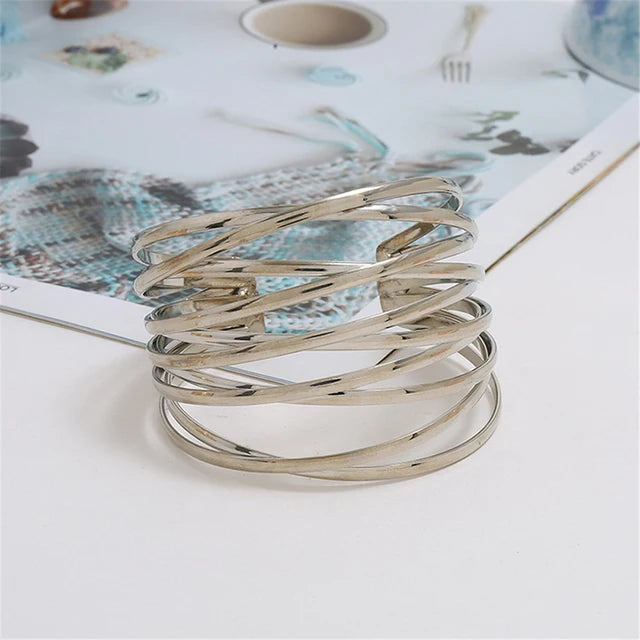 Multilayer Metal Ethnic Bracelet