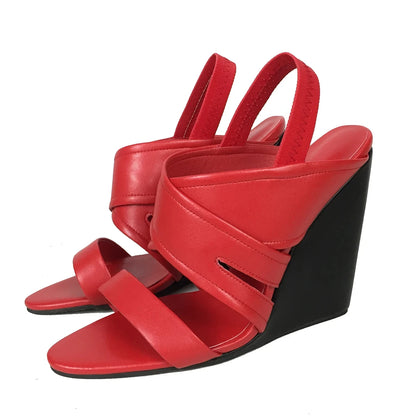 High Heels Wedges Sandals Back Strap