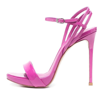 Sandals Open Toe High Heel Ankle Buckle Stilettos