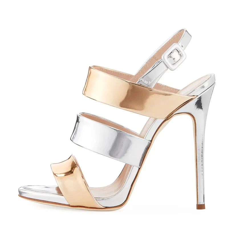 Sandals Peep Toe High Heels Strappy Slingback