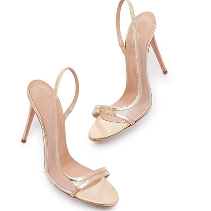 Sandals Peep Toe High Heels Ladies Slingback