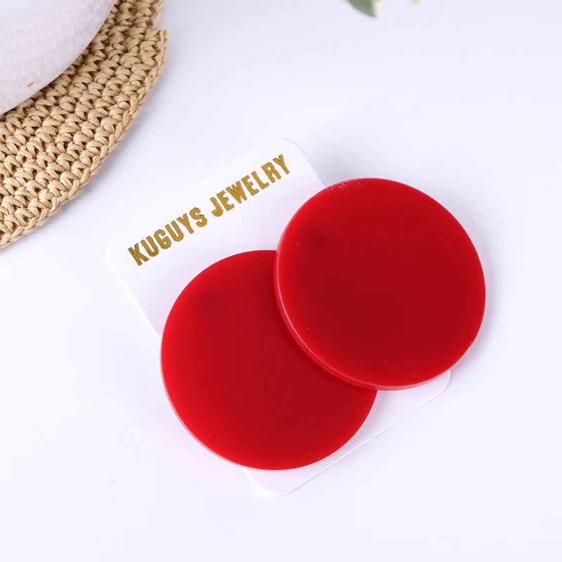 Round Dangle Stud Earrings