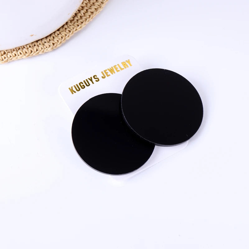 Round Dangle Stud Earrings