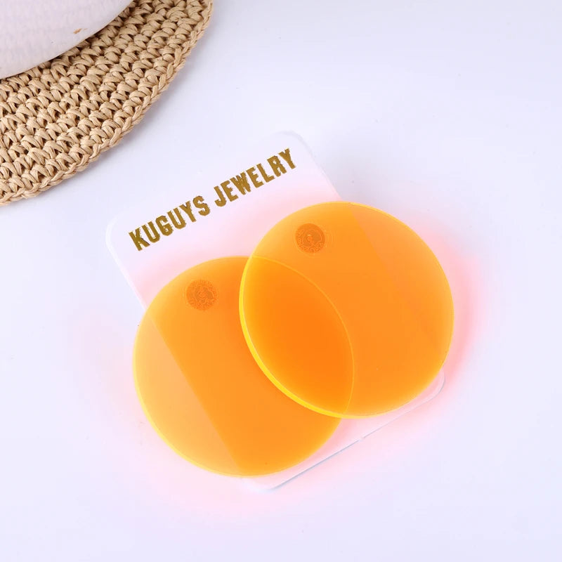 Round Dangle Stud Earrings