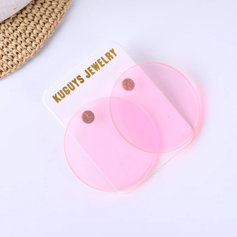 Round Dangle Stud Earrings