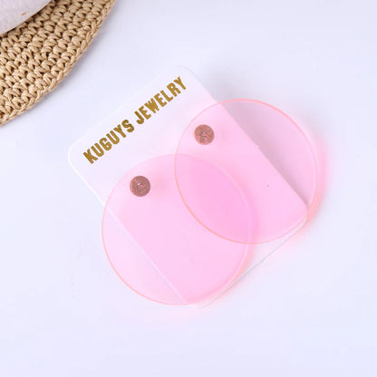 Round Dangle Stud Earrings