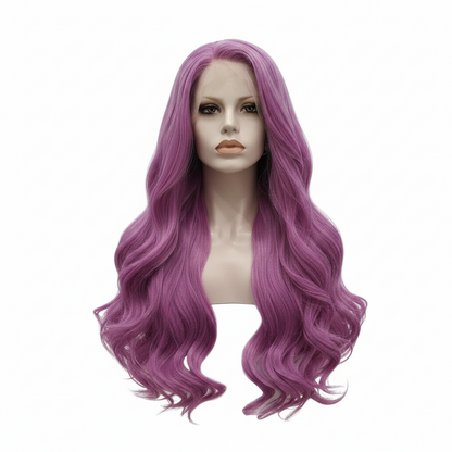 Purple Wavy Lace Front Wig