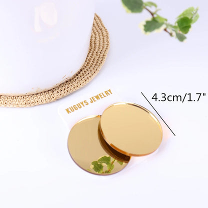 Round Dangle Stud Earrings