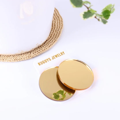 Round Dangle Stud Earrings