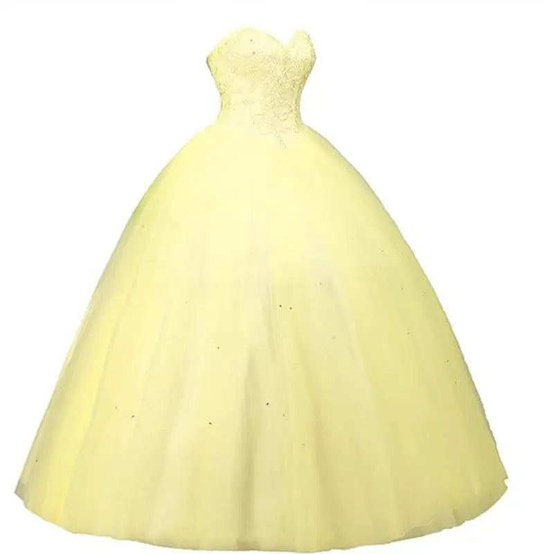 Sleeveless Long Fluffy Skirt Sequined Quinceanera Dress