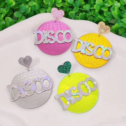 80s Disco Reflective Dangle Stud Earrings